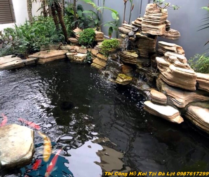 Các mẫu thi công hồ cá koi đẹp tại xã Đinh Lạc huyện Di Linh