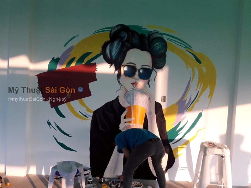 vẽ tranh tường 3d cafe tại rạch giá - kiên giang